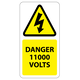 ​11000 Volts Labels 33 x 63 mm