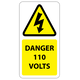110 Volts Labels 25x50mm