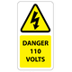 ​110 Volts Labels 33x63mm