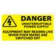 ​Danger Uninterruptible Power Supply Labels 100x50mm