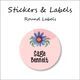 Vector Flower-Pack of 50 Round Waterproof Labels