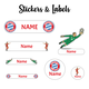 Ajooba - Football- White03 Personalized Labels -Value pack of 108 labels