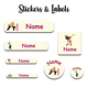 Ajooba - Cricket09 Light Yellow01 Personalized Labels -Value pack of 108 labels