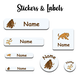 Ajooba - Ice Age Light Gray Personalized Labels -Value pack of 108 labels