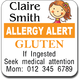Allergy Label ST AL 002