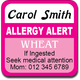 Allergy Label ST AL 008