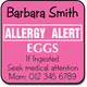 Allergy Label ST AL 011