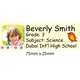Personalised School Book Label Small PS BLS 0036
