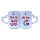 Valentine Couple Mug Heart Shape 017