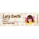 72 Personalised School Label 0063